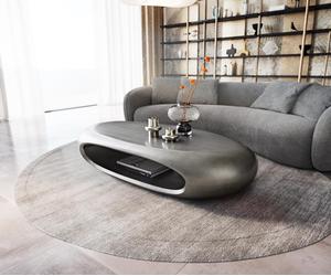 Table-basse Sinor 140x65 cm Argent métallisé