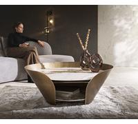 Table-basse Skafi 100x40 cm céramique Minas Melange Metallic Gold