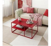 Table basse Solund du Salon Rectangulaire 45 x 90 x 60 cm rouge