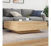 Table basse Sonoma chêne 100x100x31 cm bois contreplaqué Marron