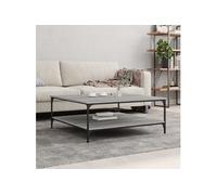 Vidaxl Table Basse Sonoma Gris 100x100x40 Cm Bois D'ingénierie Gris