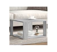 vidaXL Table basse 848141 – sonoma gris, bois d'ingénierie, 51,5×51,5×30 cm, table d'appoint