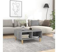 vidaXL Table basse Sonoma gris 60x60x30 cm Aggloméré, Gris, Tableau, 13.6kg
