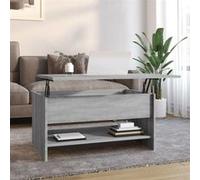Vidaxl Table Basse Sonoma Gris 80x50x40 Cm Bois D'ingénierie Marron