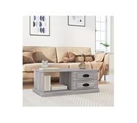 vidaXL Table basse Sonoma gris 90x50x35 cm Bois d'ingénierie