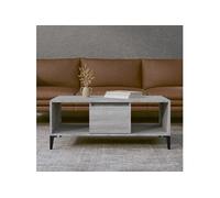 Vidaxl Table Basse Sonoma Gris 90x50x36,5 Cm Bois D'ingénierie Multicolore