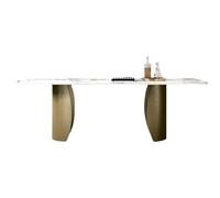 Table Basse Table à Manger en Dalle de Roche Moderne et Simple avec Plateau Pierre for la Maison