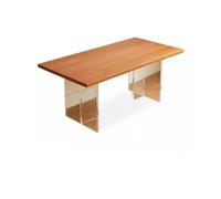 Table Basse Table à Manger Nordique Simple en rondins, Grand Bureau Bois Massif, de conférence, Salon for la Maison