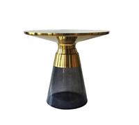 Table Basse Table à thé en Verre, matériau de Salon, Maison, Table colorée, Coin latéral, Plusieurs Table de Salon(Noir)