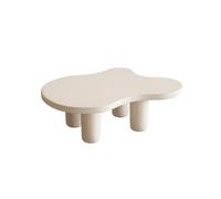 Table basse, table basse d'intérieur irrégulière, tables de canapé modernes avec pieds en plastique, petites tables centrales pour le salon, assemblage facile