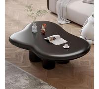 Table basse, table basse irrégulière d'intérieur avec 3 pieds, jolie table d'appoint ronde moderne en bois massif pour salon et chambre à coucher