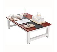 Table basse, table basse japonaise, cadre en MDF et acier au carbone, table d'appoint de salon, table à manger, table de baie vitrée, bureau d'étude, 100 x 50 x 30 cm