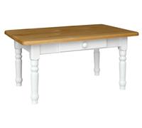 Table basse TABLE BASSE PIN MASSIF blanc miel AVEC TIROIR - NEUVE 45cm