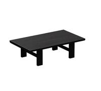 Table Basse, Table Centrale rectangulaire en Bois Massif avec des Lignes épurées for Petit Espace, Maison Moderne d'appartement(Black,100cm X 50cm)