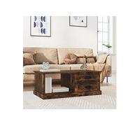 Vidaxl Table Basse Chêne Fumé 90x50x35 Cm Bois D'ingénierie Marron
