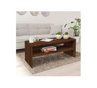 Vidaxl Table Basse Chêne Marron 100x40x40 Cm Bois D'ingénierie Marron