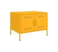 Vidaxl Table Basse Jaune Moutarde 68x50x50,5 Cm Acier Laminé À Froid Multicolore