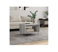 Table Basse, Table d'Appoint avec Pieds, Bout de Canapé avec Rangement, Meuble de Salle de Séjour, Moderne, Sonoma Gris Bois d'Ingénierie