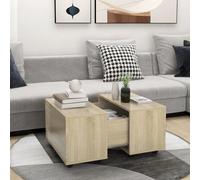 Vidaxl Table Basse Chêne Sonoma 60x60x38 Cm Bois D'ingénierie Marron