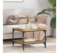 vidaXL Table basse / table d'appoint moderne avec étagères et rangement – Noir bois d'ingénierie