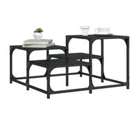 vidaXL Table basse noir 68x68x40 cm bois d'ingénierie 837747
