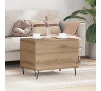 vidaXL Table Basse Chêne Artisanal 60 x 44,5 x 45 cm Bois d'ingénierie, Table Basse réglable, Design Moderne, Plateau relevable avec Grand Rangement pour Salon ou Famille