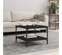 Vidaxl Table Basse Noir 40x40x55 Cm Bois D'ingénierie Marron