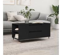 Vidaxl Table Basse Noir 102x44,5x50 Cm Bois D'ingénierie Multicolore