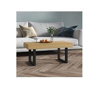 Vidaxl Table Basse Marron Clair Et Noir 90x45x40 Cm Mdf Et Fer Multicolore