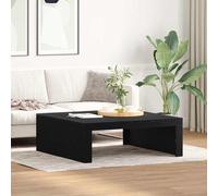 vidaXL Table basse Chêne noir 100x100x35 cm Bois massif Finition mate