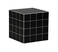 Table basse. table d'appoint cubique imitation carreaux de ciment noir 40x40cm - Kubeeek