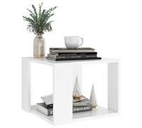 Table Basse, Table D'appoint de canapé Carrée à Cadre Ouvert, étagère de Rangement Intégrée pour Livres, Boissons et Essentiels de Décoration Intérieure (40x40x30 cm)