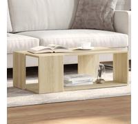 Table Basse, Table D'appoint de canapé Carrée à Cadre Ouvert, étagère de Rangement Intégrée pour Livres, Boissons et Essentiels de Décoration Intérieure (89,5 x 48 x 30 cm)