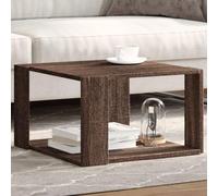 Table Basse, Table D'appoint de canapé Carrée à Cadre Ouvert, étagère de Rangement Intégrée pour Livres, Boissons et Essentiels de Décoration Intérieure (51,5 x 51,5 x 30 cm)