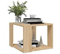 Table Basse, Table D'appoint de canapé Carrée à Cadre Ouvert, étagère de Rangement Intégrée pour Livres, Boissons et Essentiels de Décoration Intérieure (40x40x30 cm)