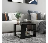 Table Basse, Table D'appoint de canapé Carrée à Cadre Ouvert, étagère de Rangement Intégrée pour Livres, Boissons et Essentiels de Décoration Intérieure (40x40x30 cm)