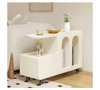 Table Basse Table D'appoint Mobile, Chariot Minimaliste, Style crème, Table d'appoint for canapé, Petite Maison de Location, Table d'appoint for Salon Table D'appoint De Canapé