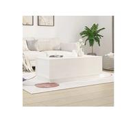 Table Basse Blanc 100x50x35 cm Bois Massif de Pin Table d’Appoint vidaXL
