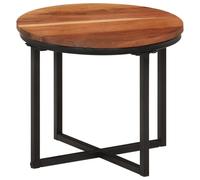 vidaXL Table basse table d'appoint 55x55x45 cm, bois massif acacia et fer, multicolore