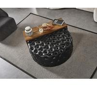Table basse Table d'appoint Salon Moderne Noir Similicuir