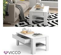 Vicco Table Basse Milan, Blanc, 92.2x48cm