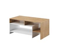 Table Basse Table D'Appoint Table De Salon 120x60cm Blanc Chêne Grand 66758887