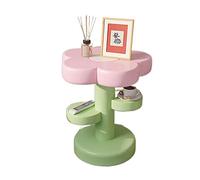 Table basse Table d'appoint unique en forme de fleur, petite table de chevet, table de chevet, tables de chevet, table basse de salon et table d'appoint 20,4 x 23,6 pouces (rose)