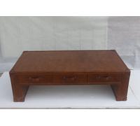 Table basse Table de salon Coffre Table d'appoint en vintage Table 147x85cm cuir