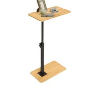 Table basse, table de salon mobile, aspect bois, table de chevet, table de canapé, ronde, ovale, hauteur 70 cm, plateau de canapé, plateau de canapé, table à thé, table pour ordinateur portable, table