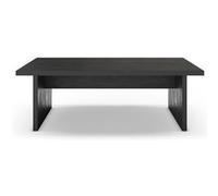Table basse, table de salon rectangulaire aspect bois coloris noir - Longueur 120 x Profondeur 70 x Hauteur 40 cm - PEGANE - Noir