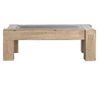 Table basse, table de salon rectangulaire en bois coloris naturel - longueur 140 x profondeur 70 x Hauteur 46 cm -PEGANE - Beige