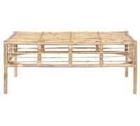 Table basse, table de salon rectangulaire en bois de rotin naturel - longueur 110 x profondeur 60 x Hauteur 45 cm -PEGANE -