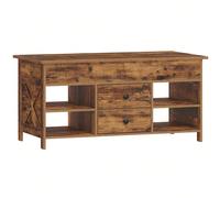 Table Basse, Table de Salon Réglable en Hauteur, 2 Tiroirs et Espace de Rangement Caché, 50 x 100 x 47,3-61,3 cm, pour Salon, Salle à Manger, Bureau, Marron Rustique et Noir À propos de cet article1.[