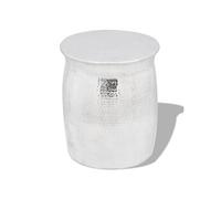 vidaXL Table basse/tabouret martelé en aluminium Argenté